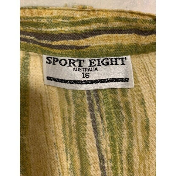 Sport Eight Australia Vintage 70s Yellow/green Striped Maxi Skirt - Picture 6 of 6